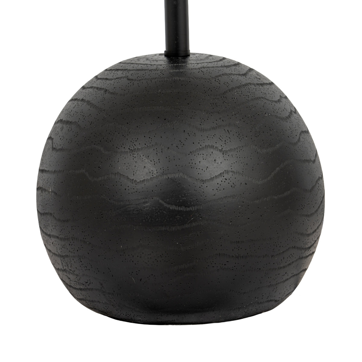 Black Cannon Floor Lamp With Hessian Shade - image 5