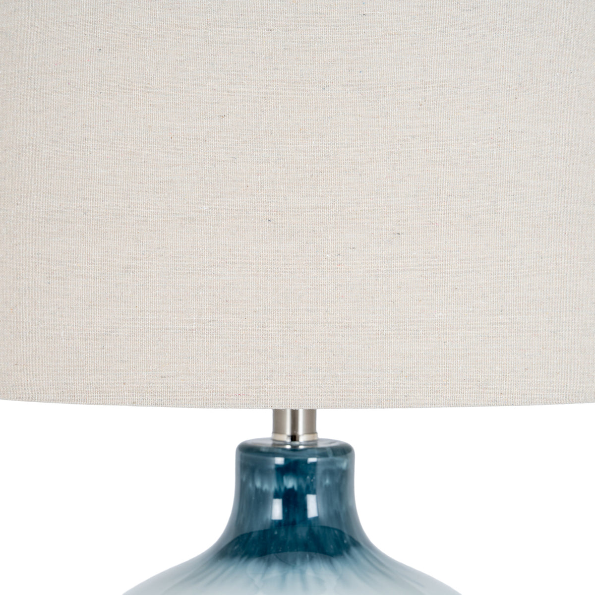 Ocean Shadows Table Lamp With Linen Shade - image 3
