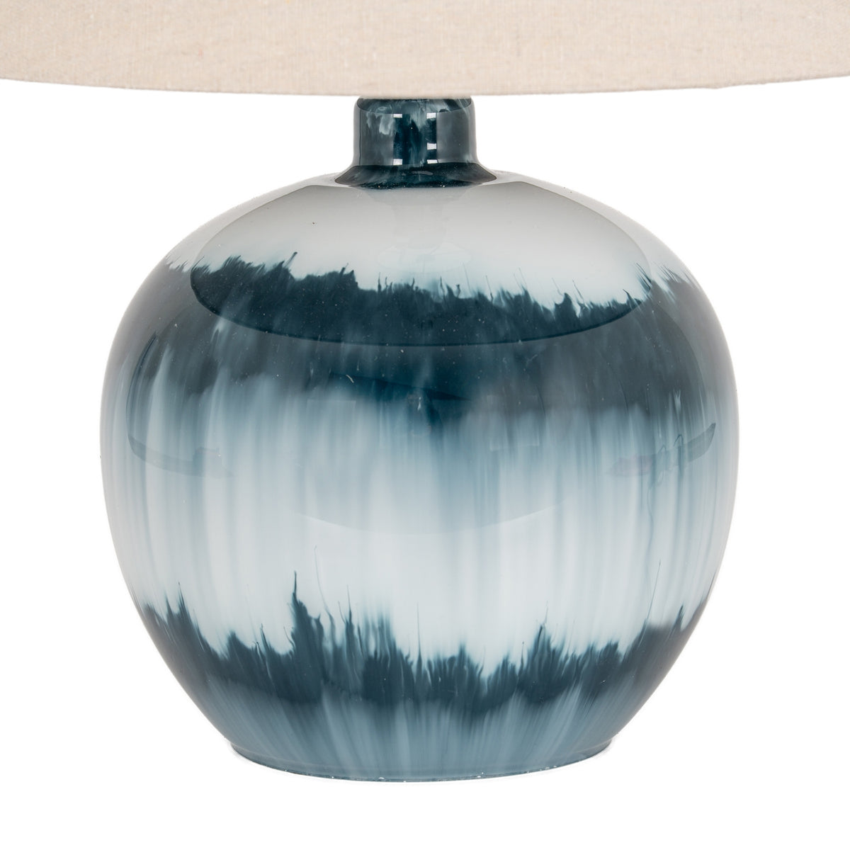 Ocean Shadows Squat Table Lamp With Linen Shade - image 4