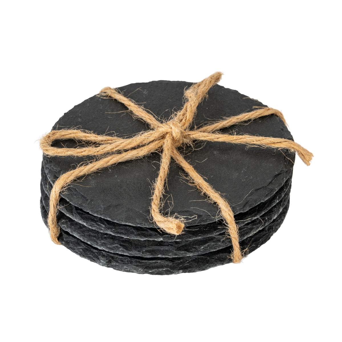 Set of Four Round Slate Coasters - image 1