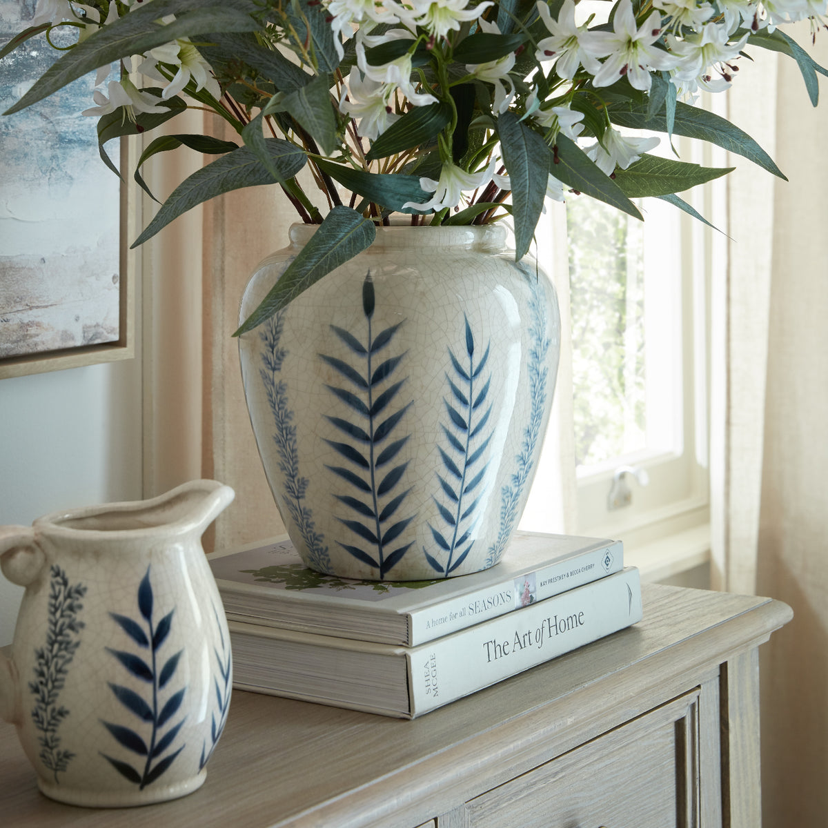 Small Blue Flora Olpe Vase - image 1