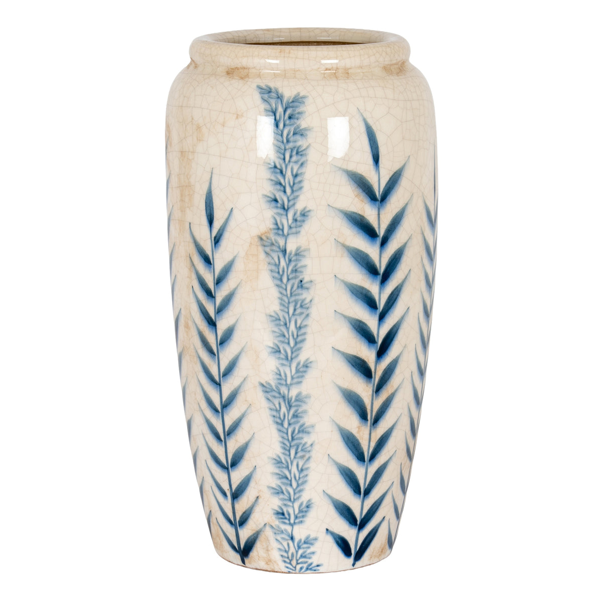 Large Blue Flora Tall Olpe Vase - image 1
