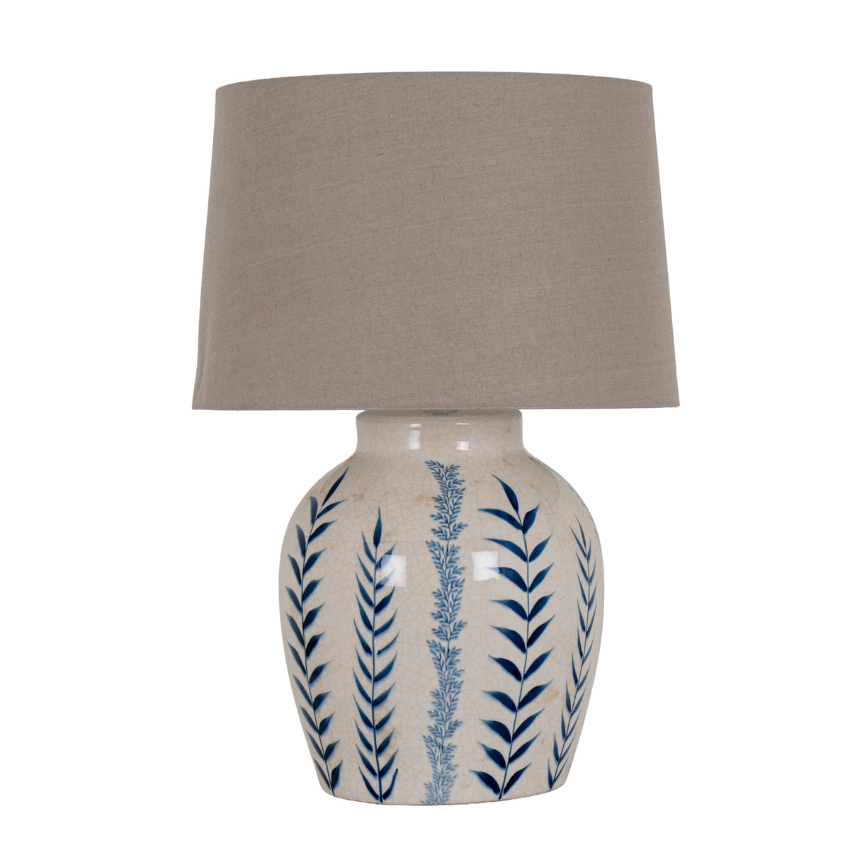 Blue Flora Ceramic Pot Lamp - image 2