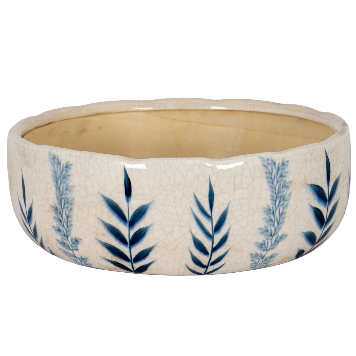 Large Blue Flora Bowl Pot - image 1