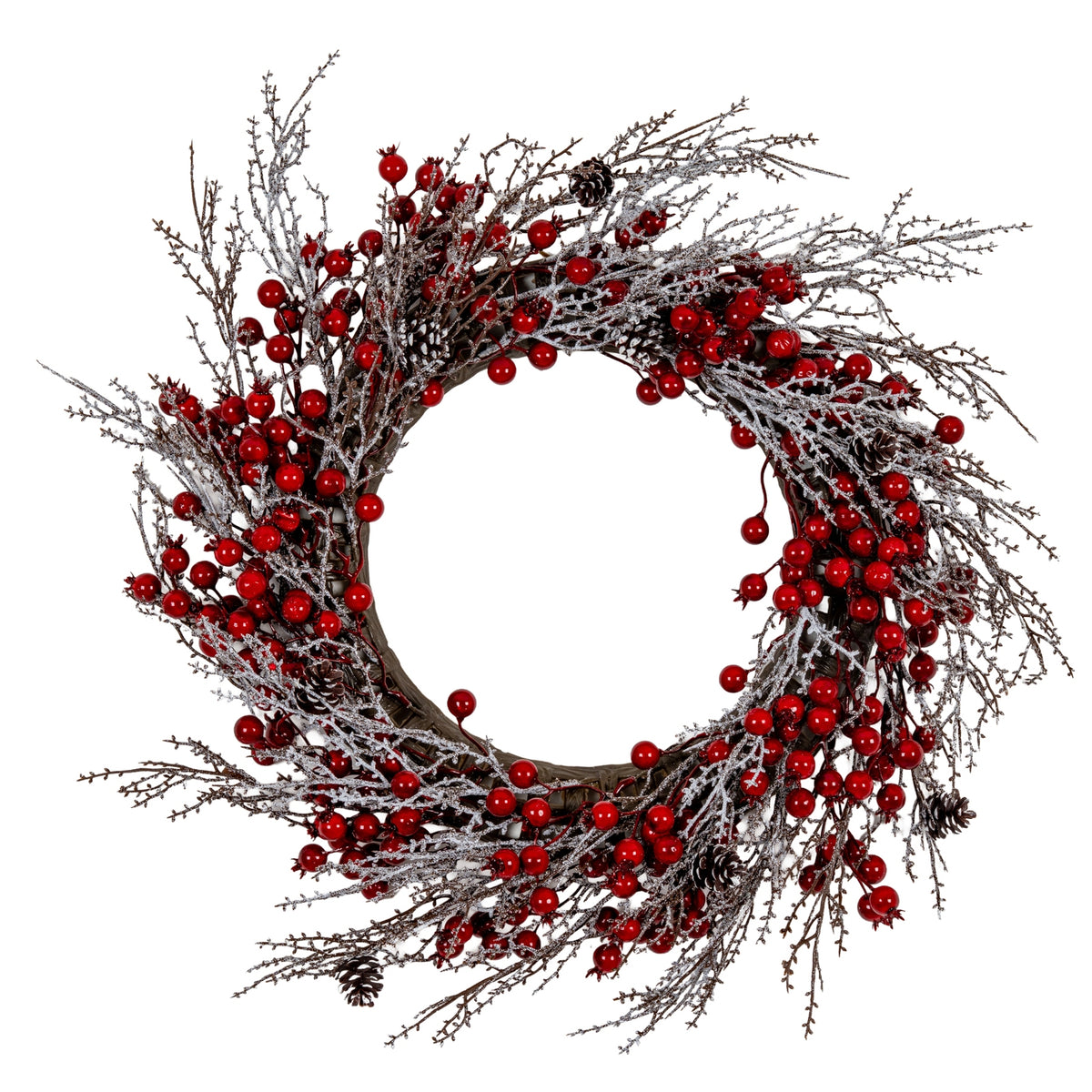 Winter Wreath With Red Berries - image 1
