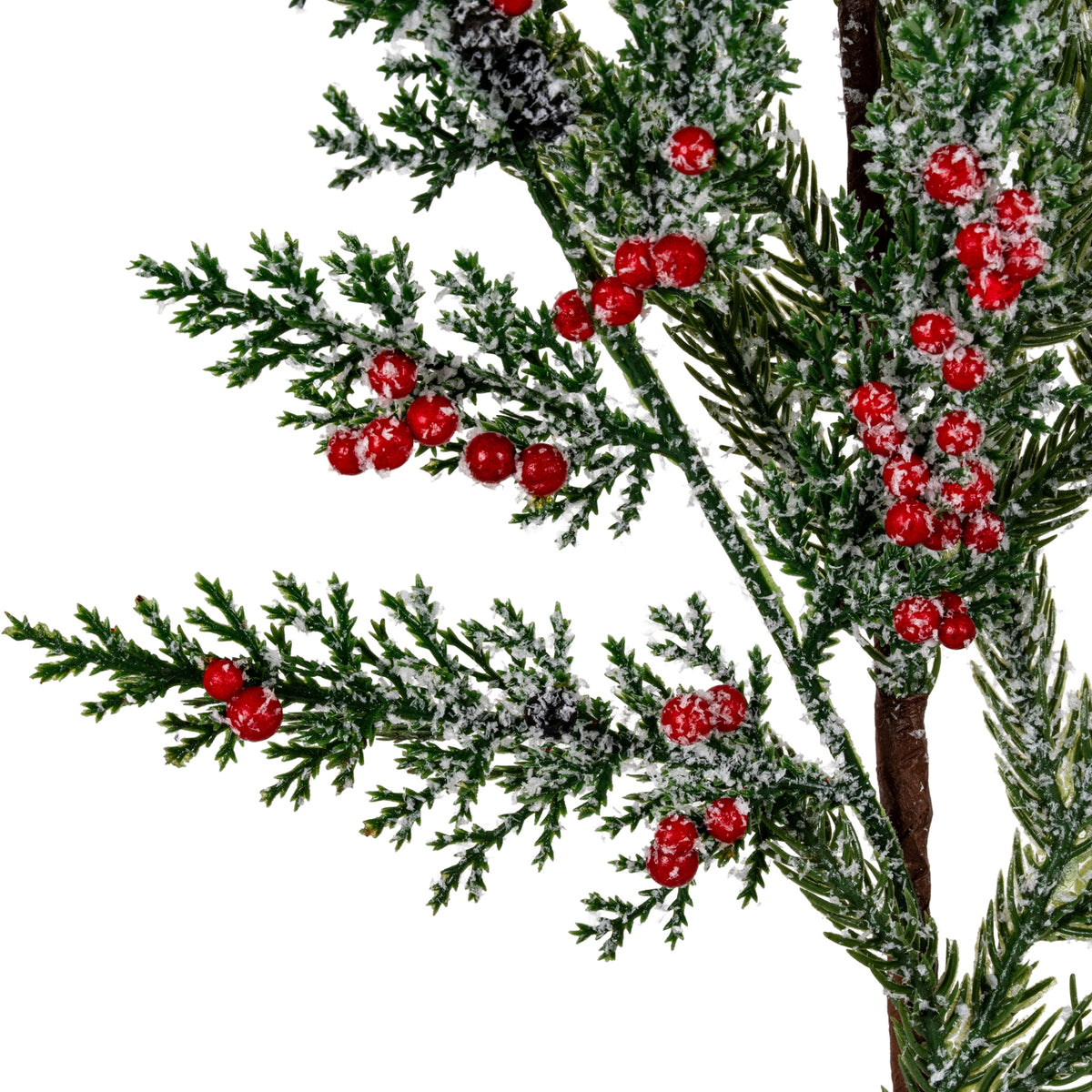 Frosted Pine Branch Spray With Winter Berries - image 2