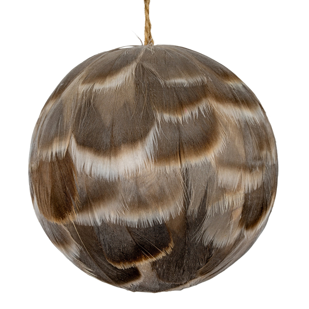 Medium Fawn Feathered Bauble - image 2