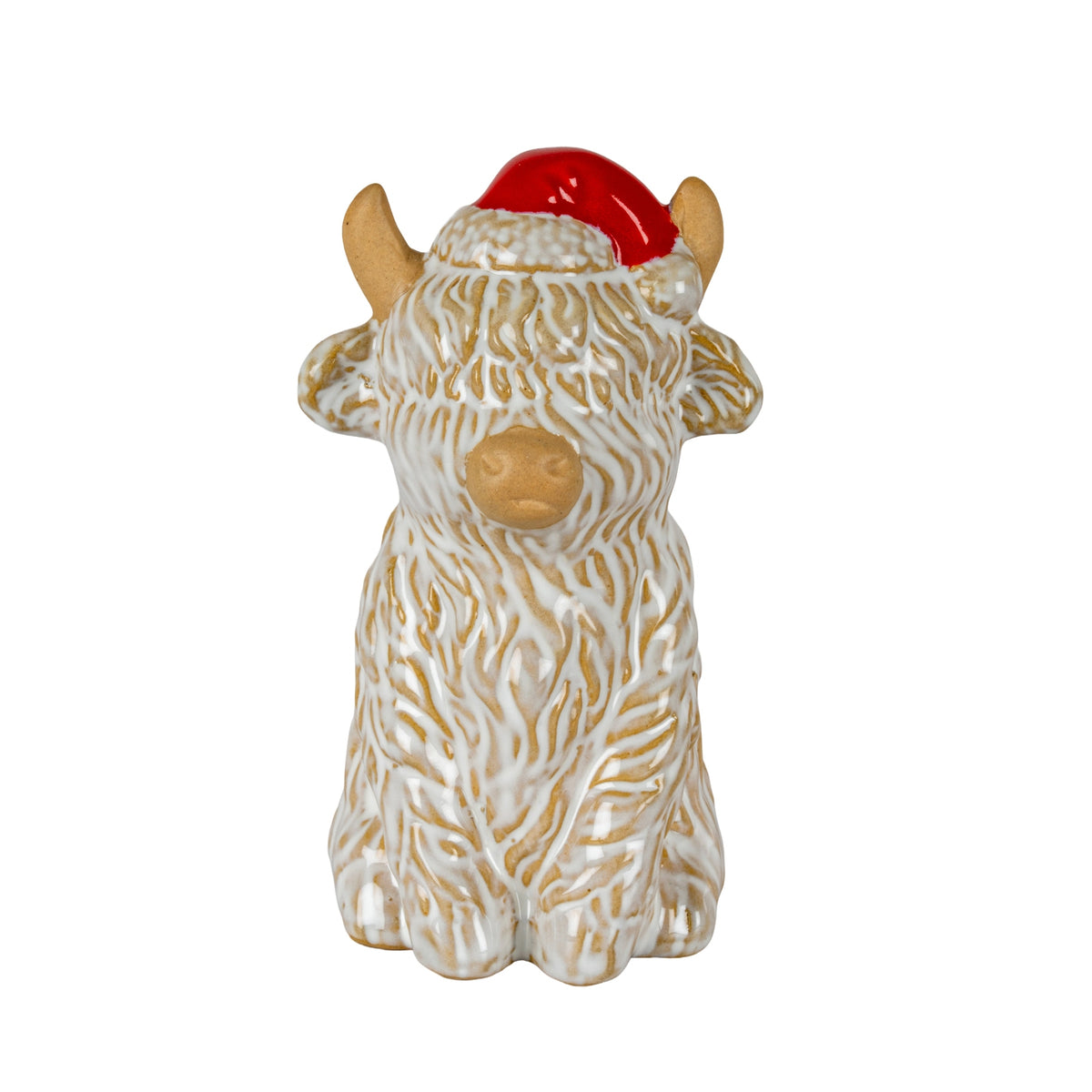 Merry Moo Ceramic Cow Ornament - image 1