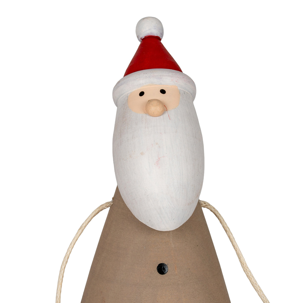 Wooden Jolly Sitting Santa Decoration - image 3