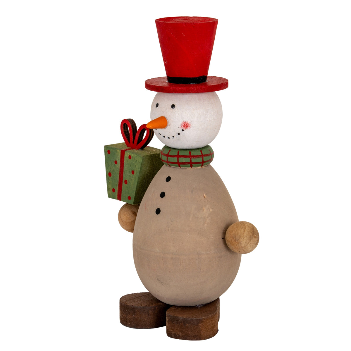 Wooden Snowman with Present - image 2