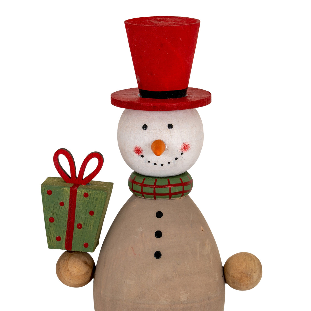 Wooden Snowman with Present - image 3