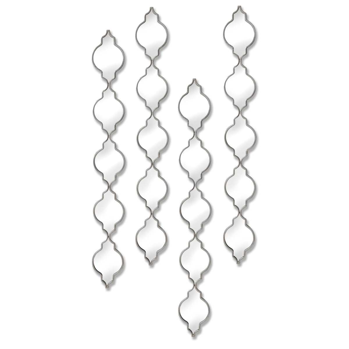 Silver Quarterfoil Decorative Hanging Mirror - image 3