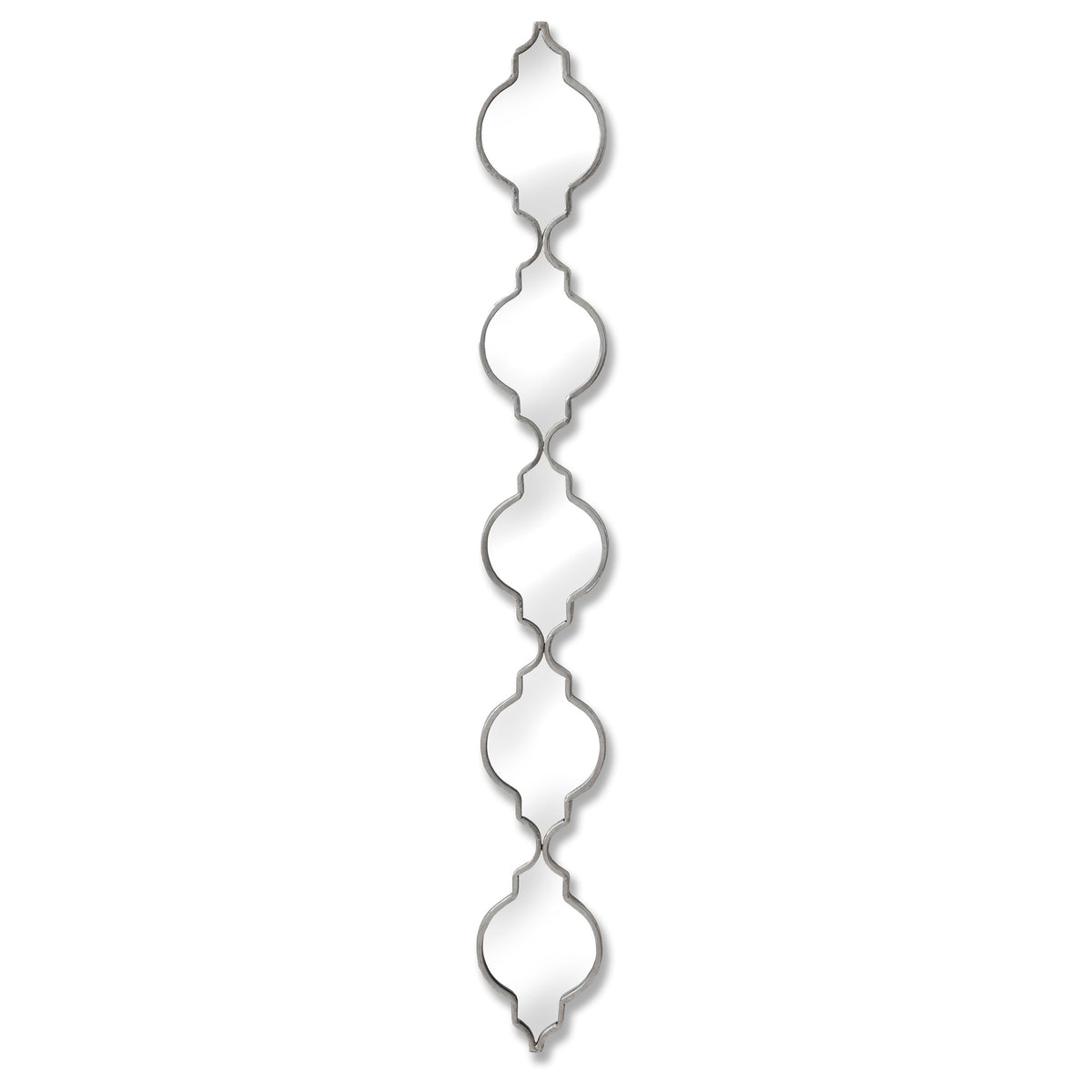 Silver Quarterfoil Decorative Hanging Mirror - image 1