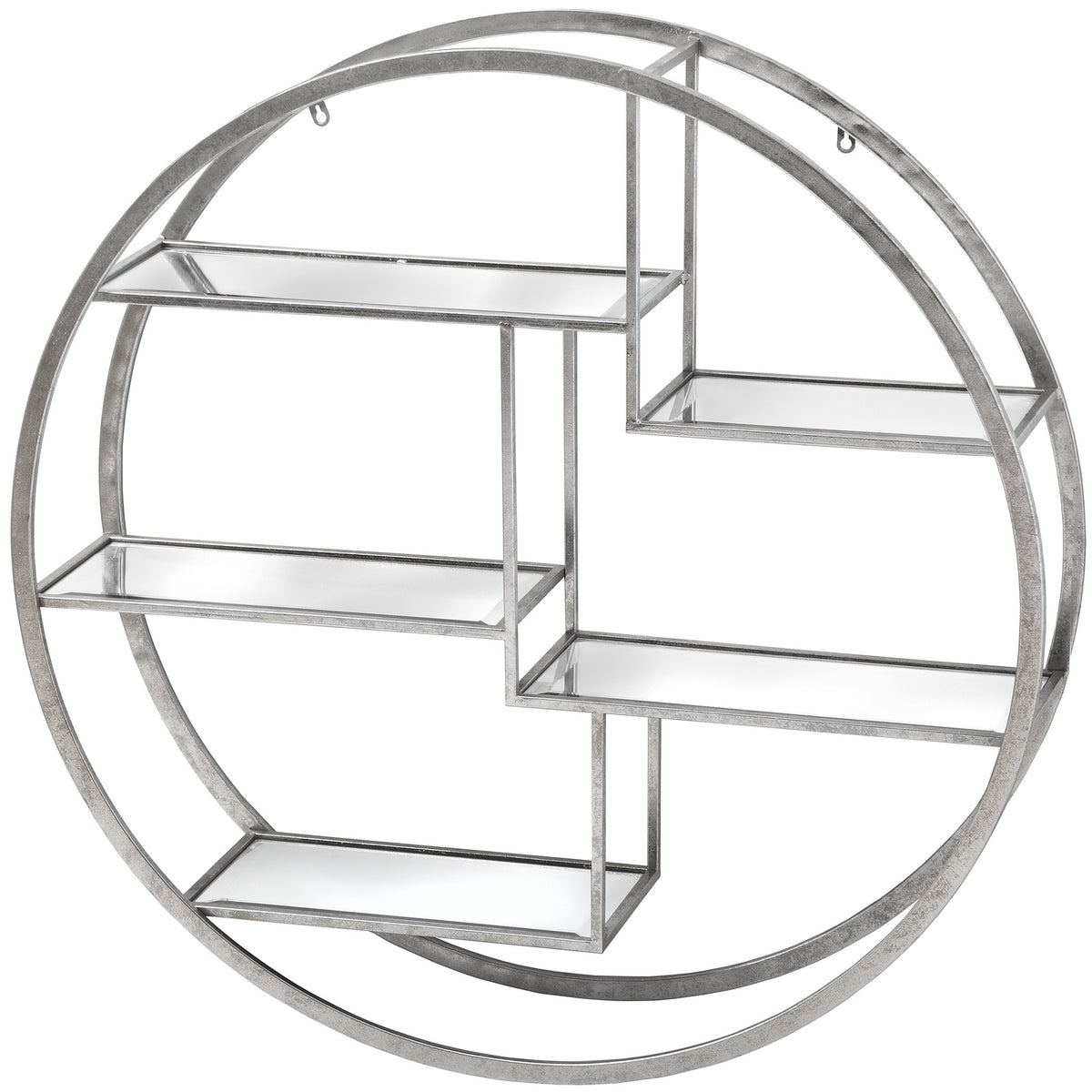 Large Circular Silver Wall Hanging Multi Shelf - image 2