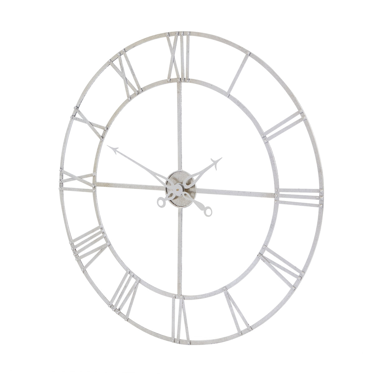 Large Silver Foil Skeleton Wall Clock - image 2