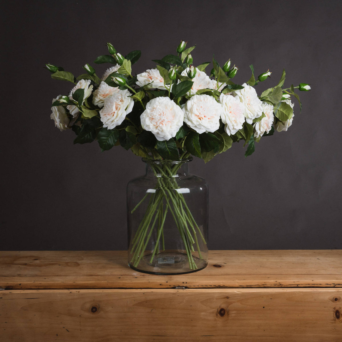 White Garden Rose Spray - image 1