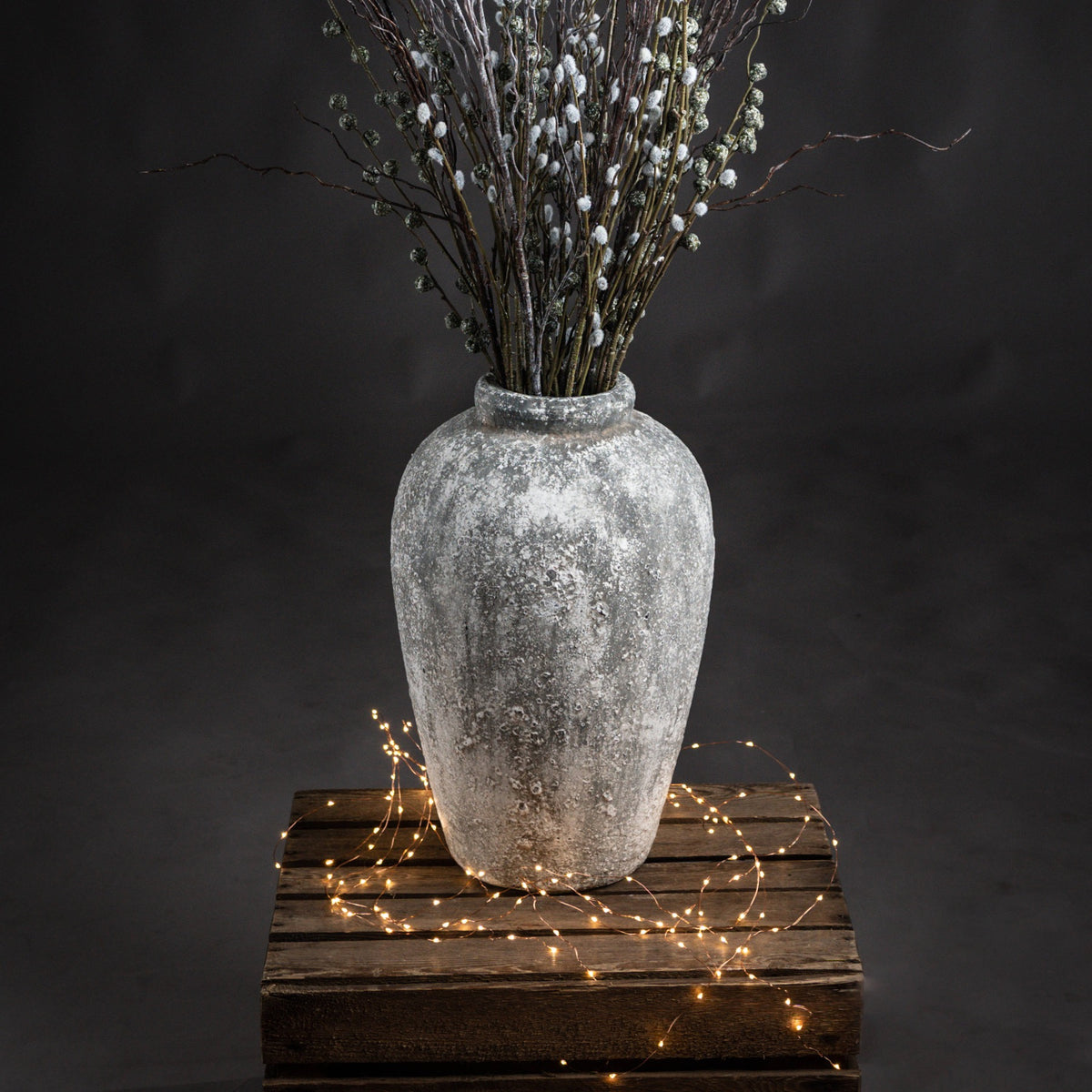 Aged Stone Tall Ceramic Vase - image 4