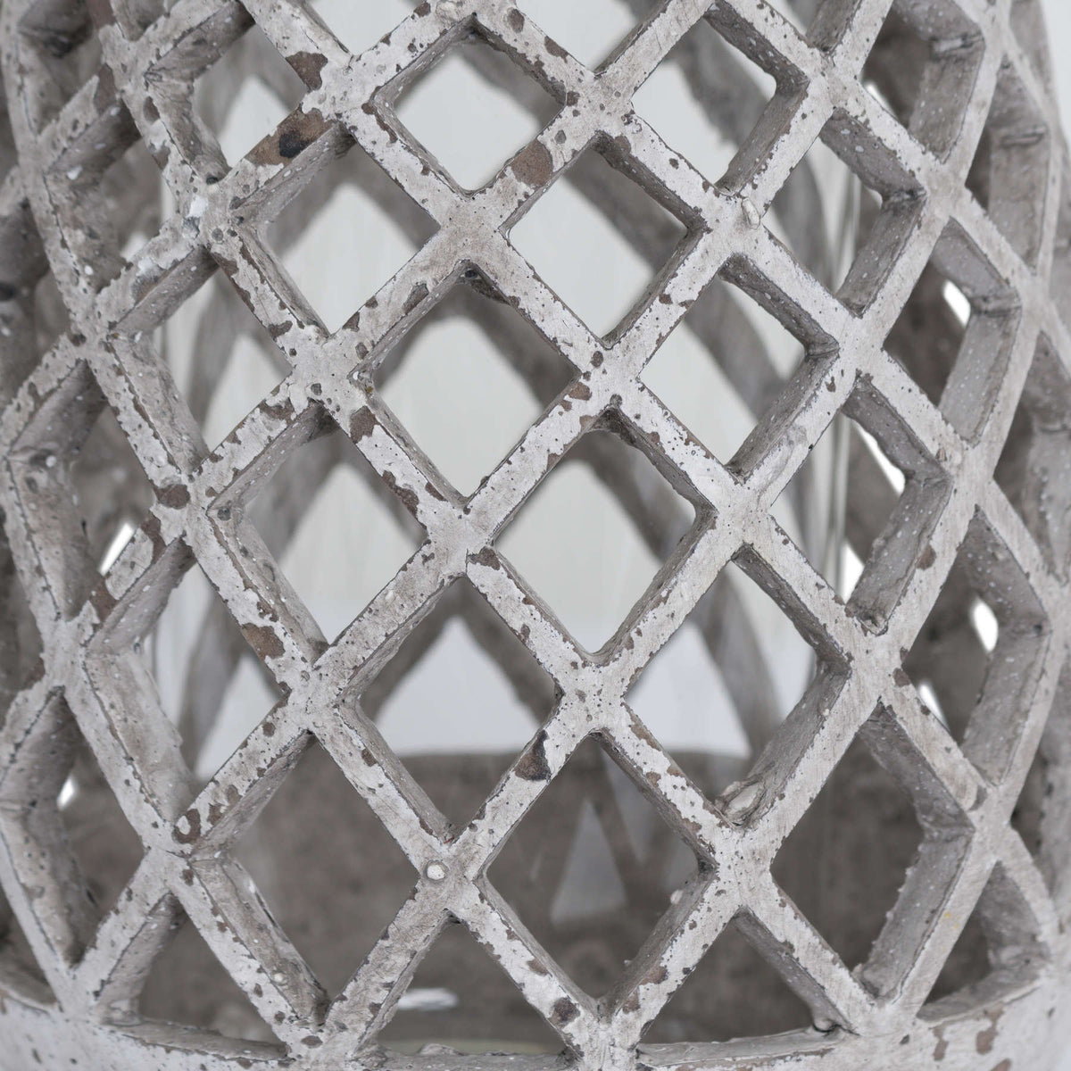 Large Conical Ceramic Lattice Hurricane Lantern - image 2