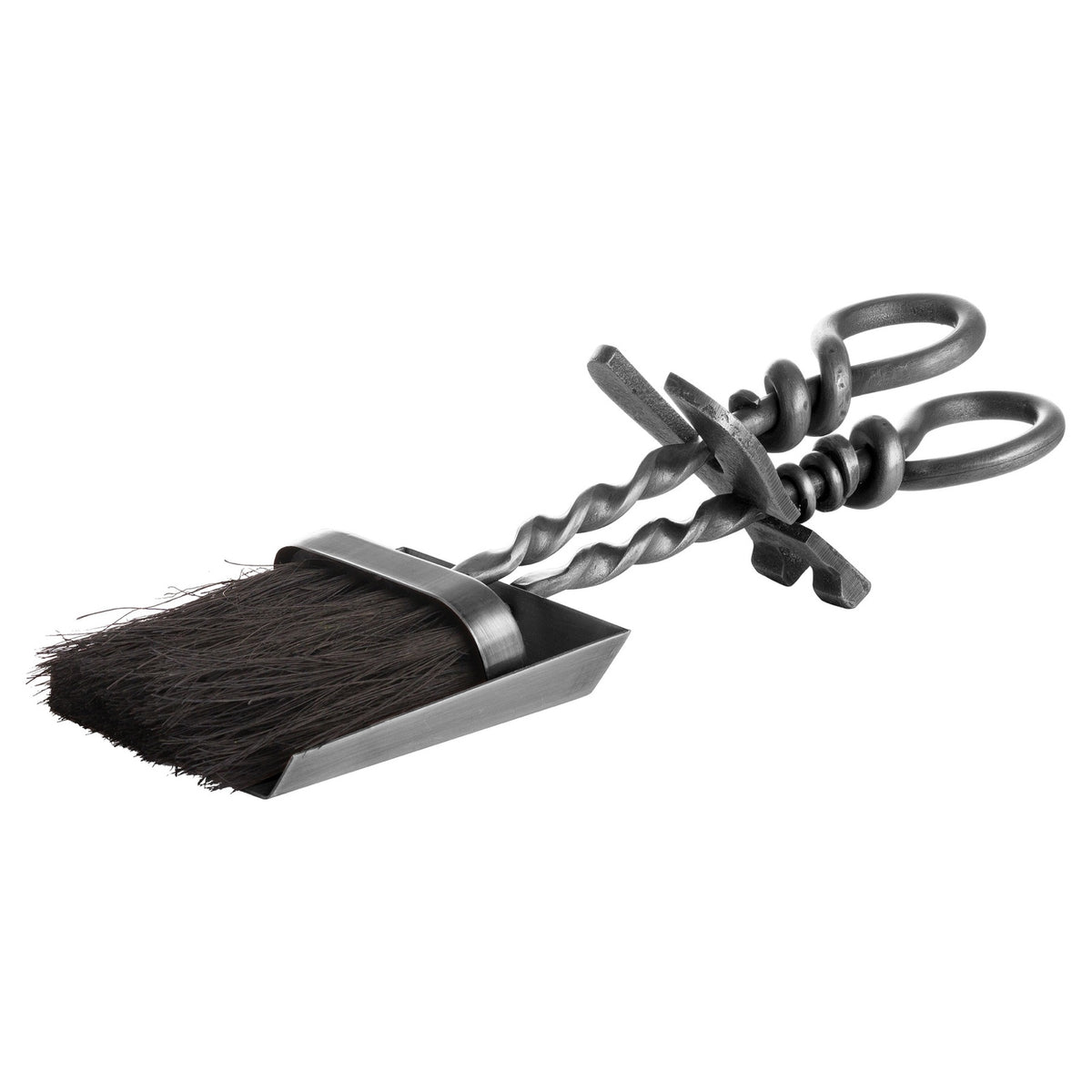 Silver Hearth Tidy Set With Hand Turned Loop Handle - image 2