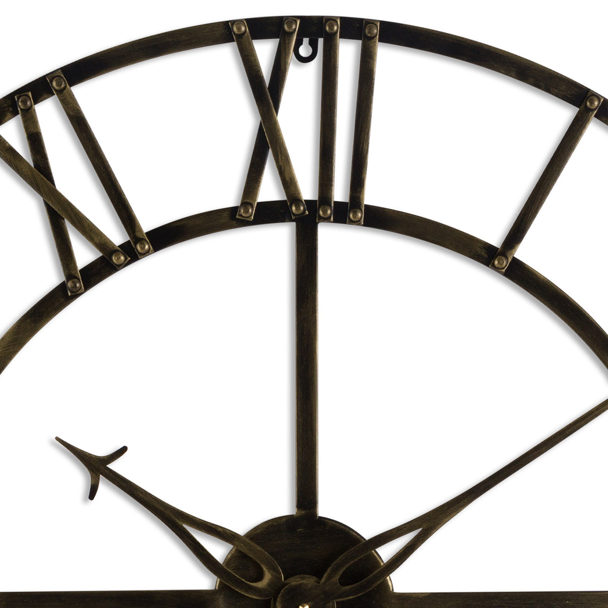Small Antique Brass Skeleton Clock - image 2