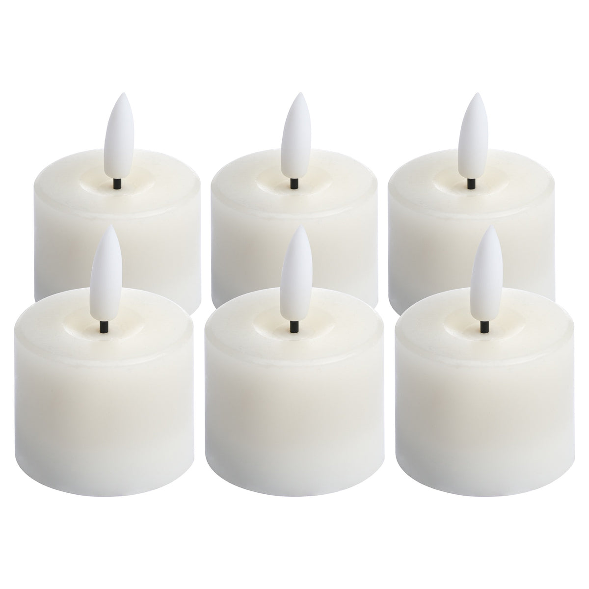 Luxe Collection Set Of 6 Natural Glow Led Tealight Candles - image 1