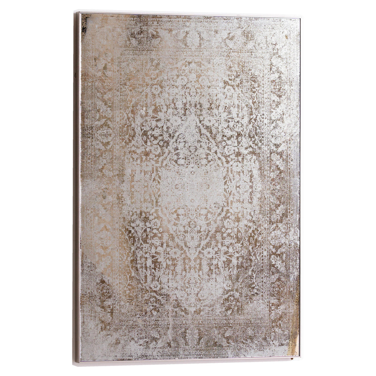 Antique Etched foxed Wall Art Mirror - image 1