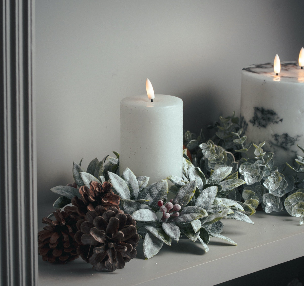 Luxe Collection Natural Glow 3x6 LED White Wax Candle - image 3