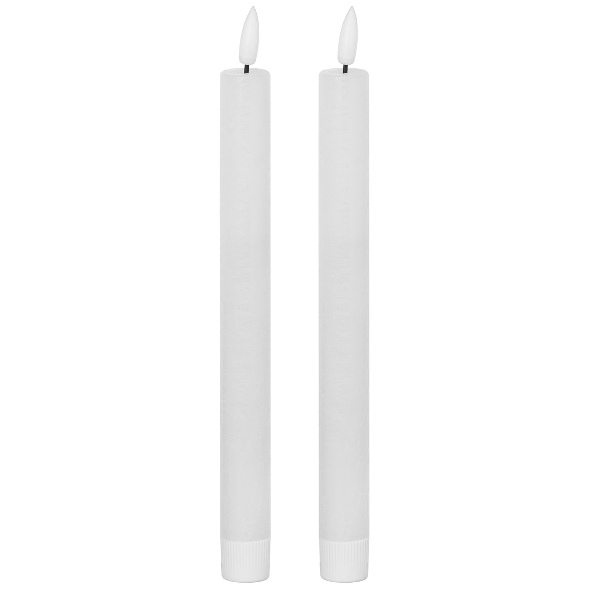 Luxe Collection Natural Glow S/ 2 White LED Dinner Candles - image 1