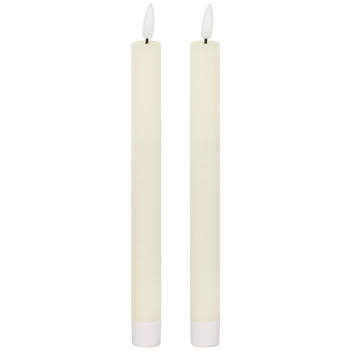 Luxe Collection Natural Glow S/ 2 Ivory LED Dinner Candles - image 1