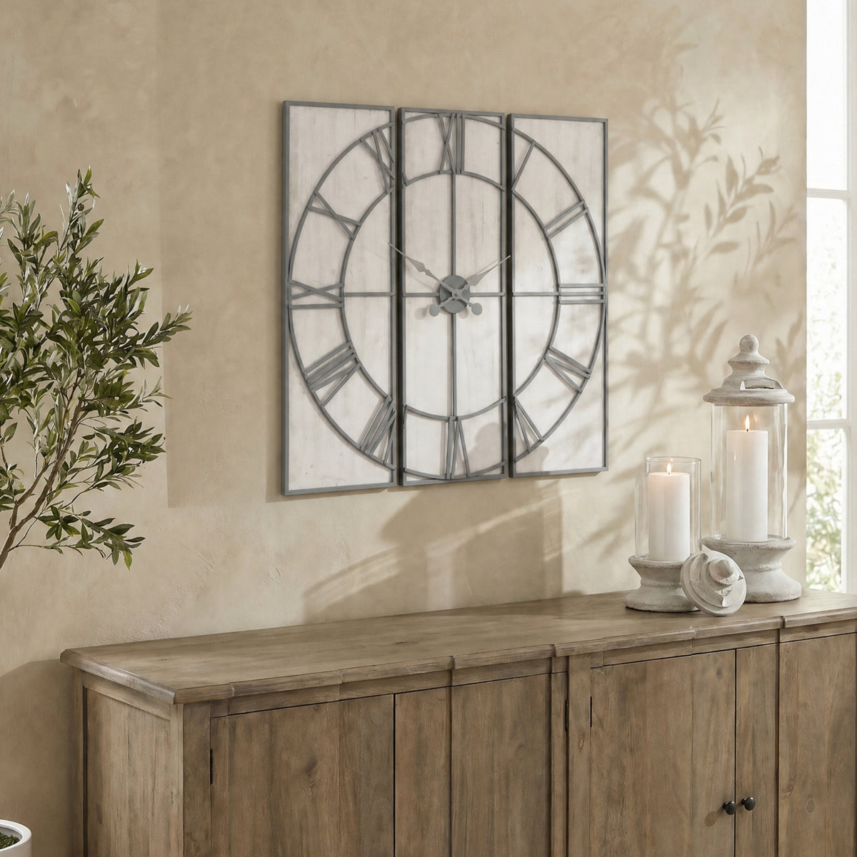 Roza Panelled Wall Clock - image 1