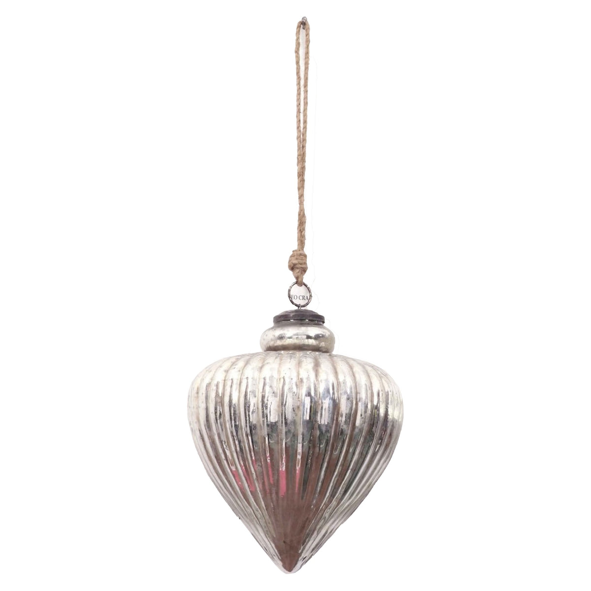 The Noel Collection Antique Silver Large Vallupe Bauble - image 1