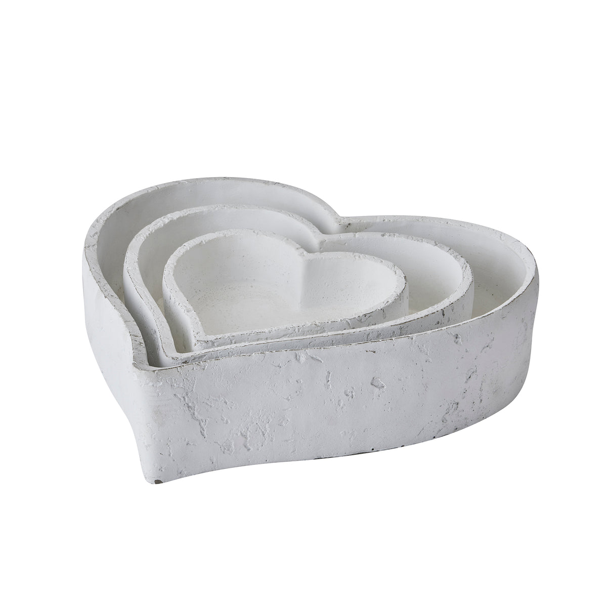 Set Of Three Large Matt White Ceramic Dishes - image 1