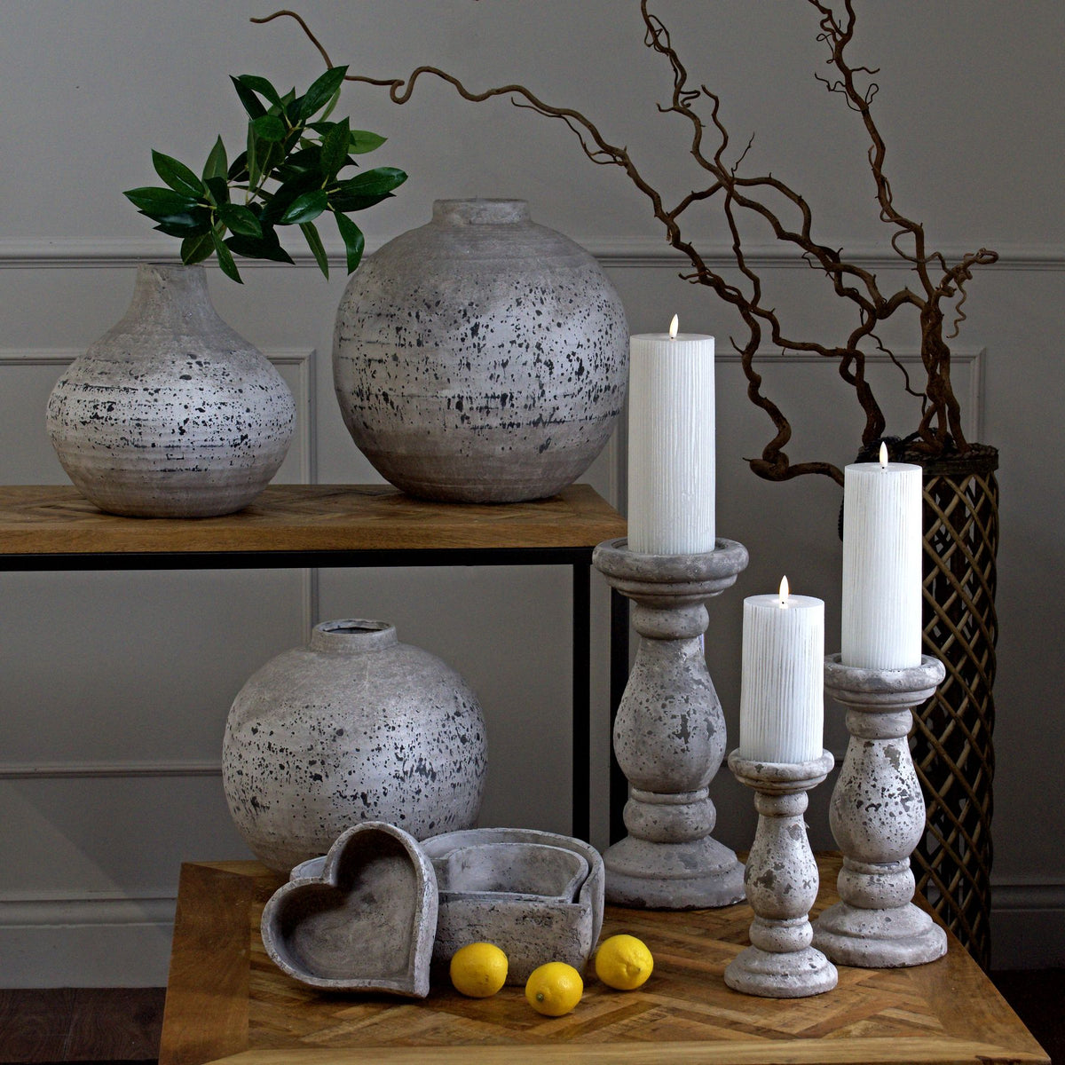 Set Of Three Large Stone Ceramic Dishes - image 2
