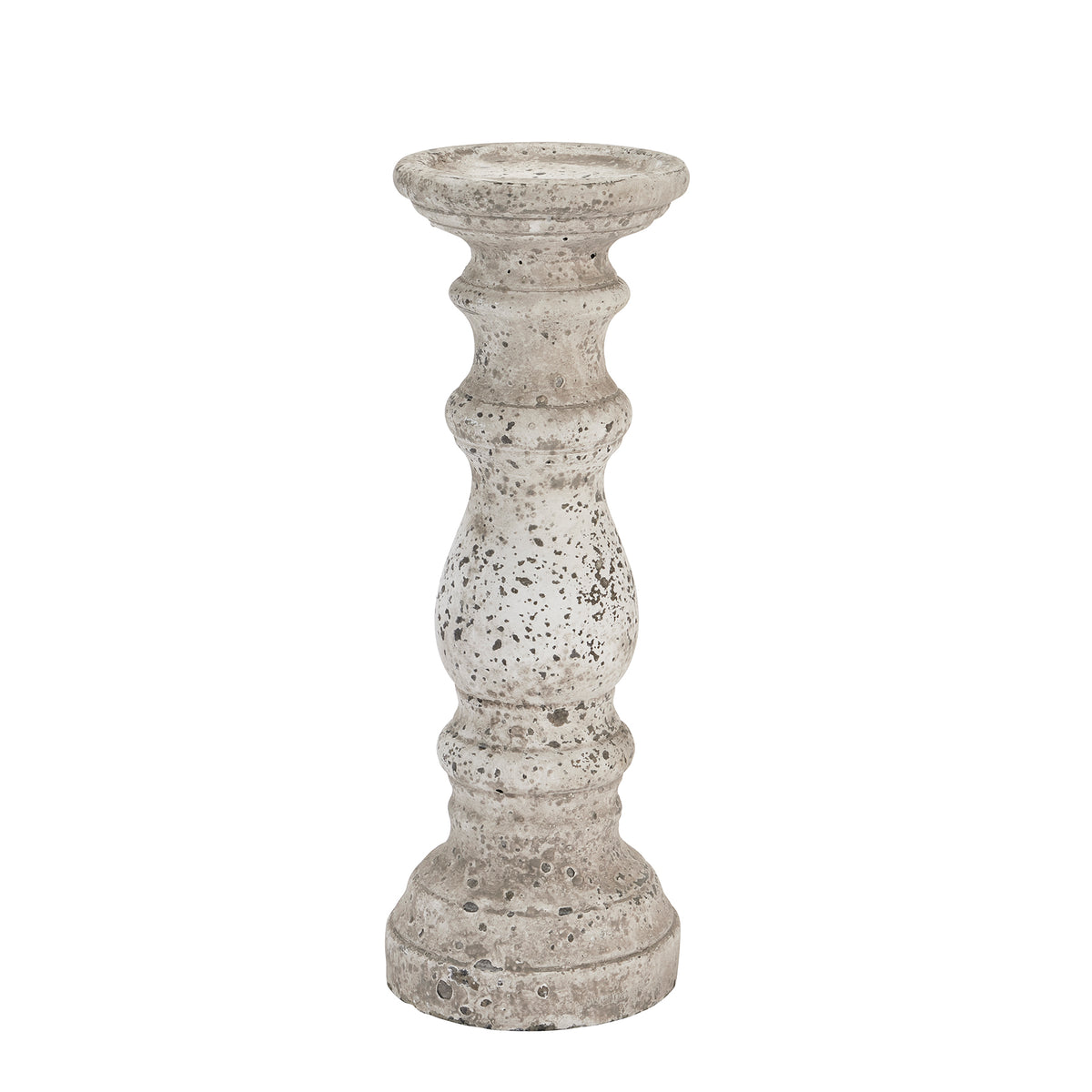 Small Stone Ceramic Column Candle Holder - image 1