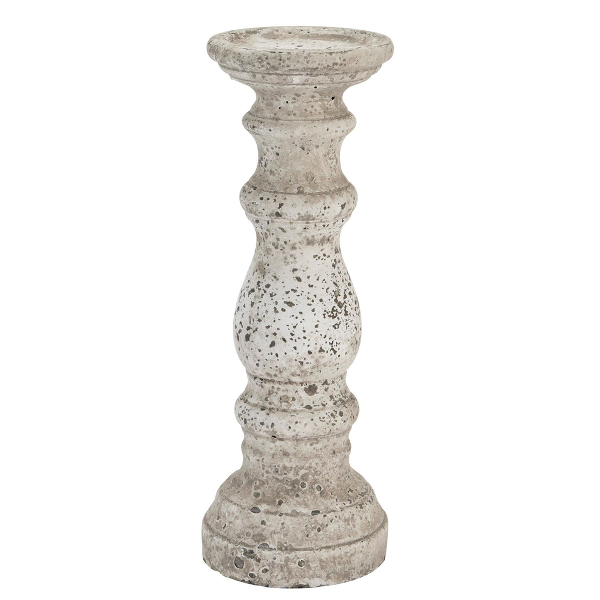 Large Stone Ceramic Column Candle Holder - image 1