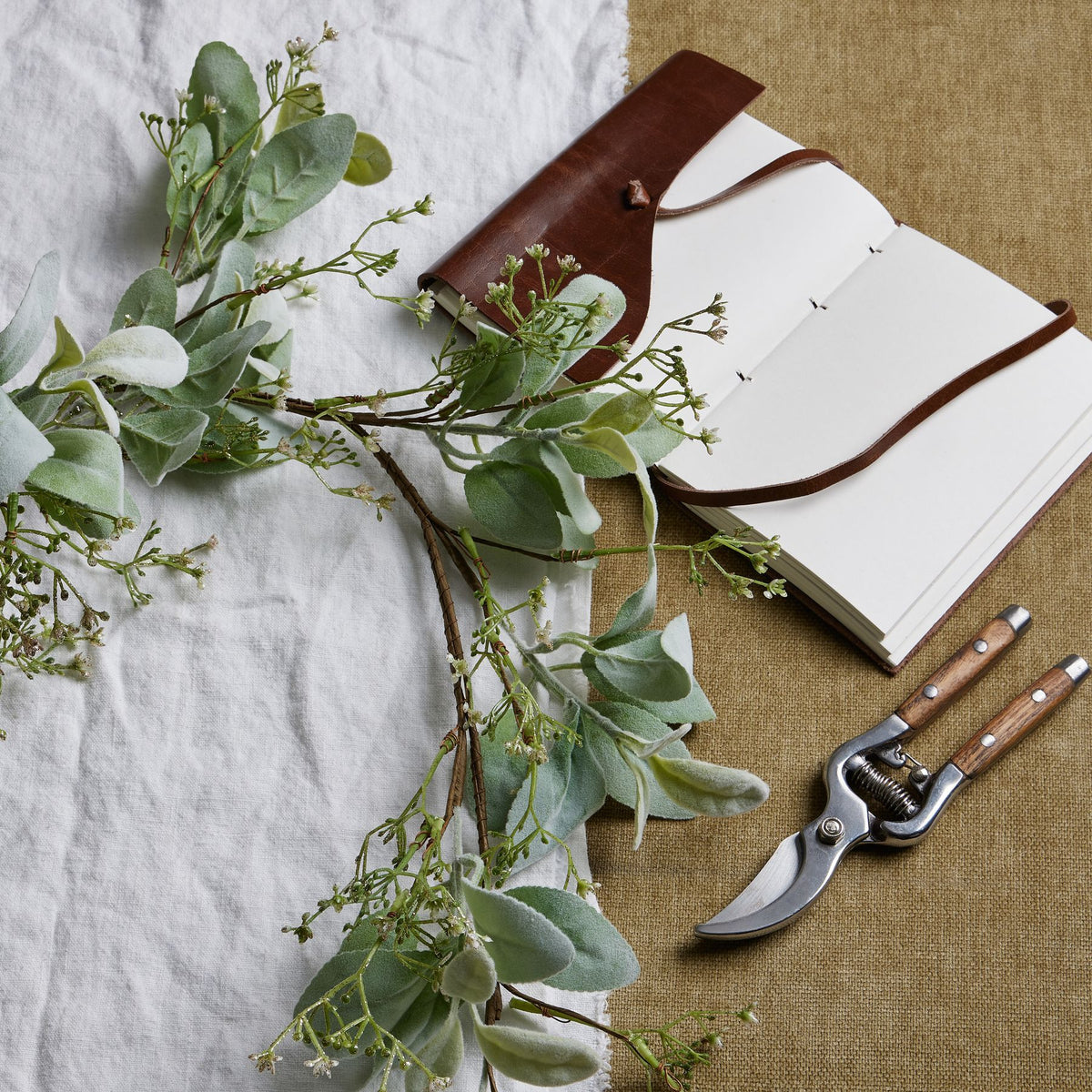 Winter Garland With Lambs Ear And Wax Flower - image 5