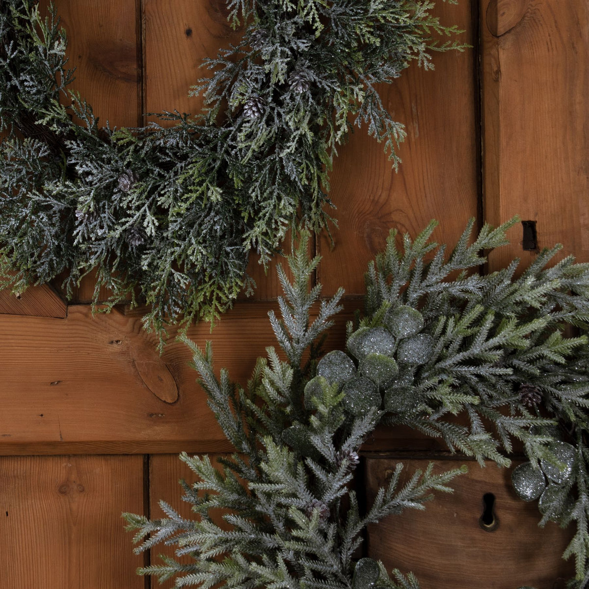 Frosted Pine And Eucalyptus Wreath - image 4
