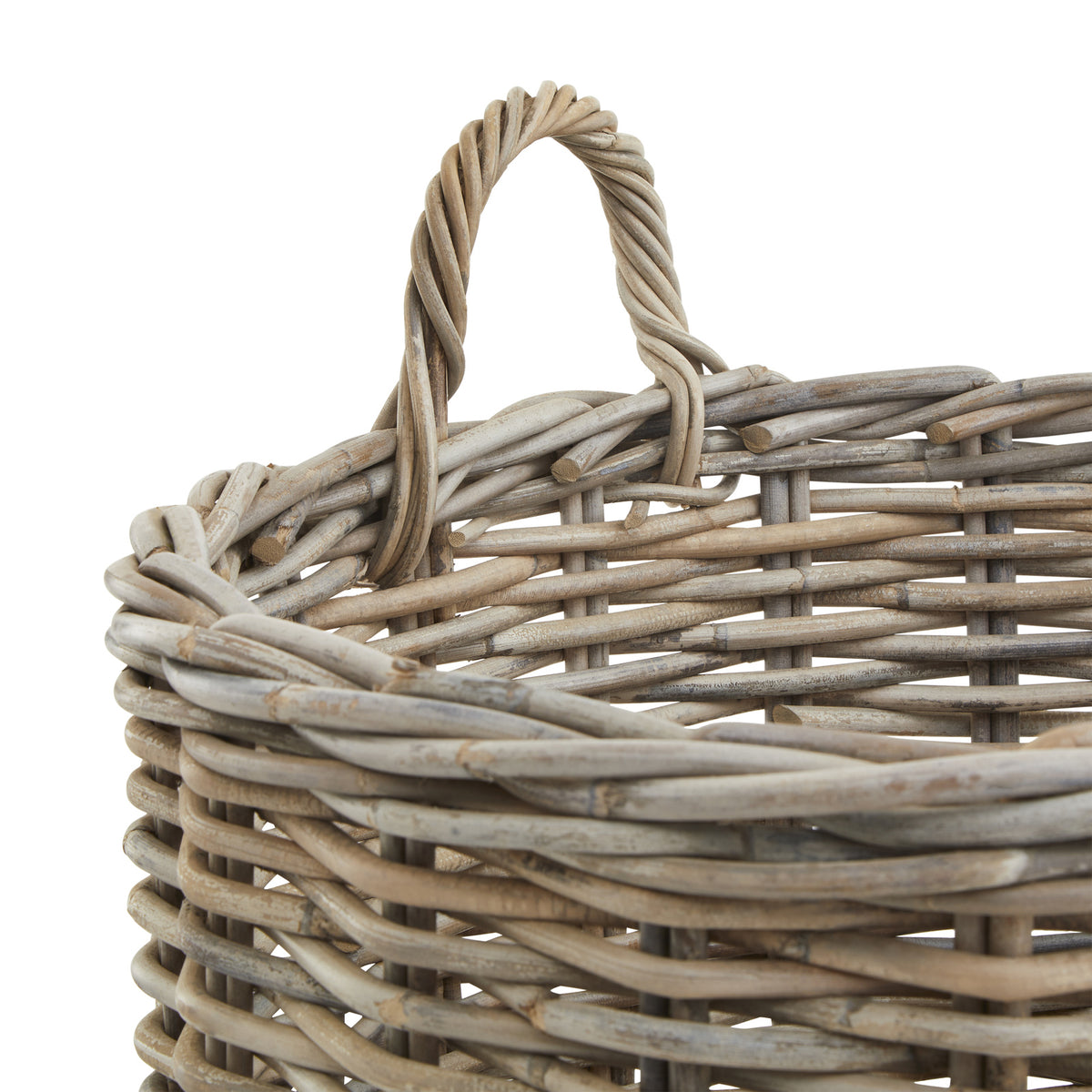Set of 3 Kubu Rattan Round Storage Baskets - image 3