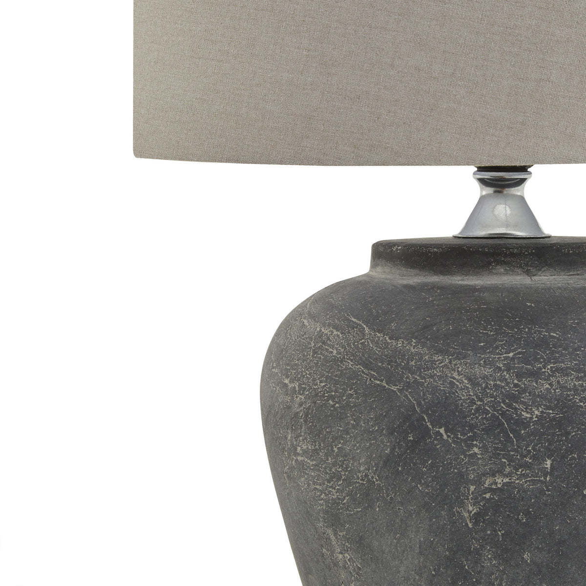 Amalfi Grey Table Lamp With Linen Shade - image 3