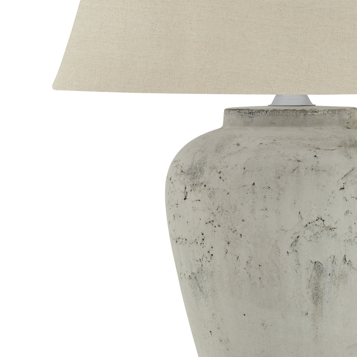 Darcy Antique White Table Lamp With Linen Shade - image 3