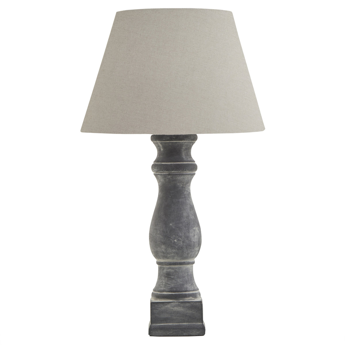 Amalfi Grey Candlestick Table Lamp With Linen Shade - image 2