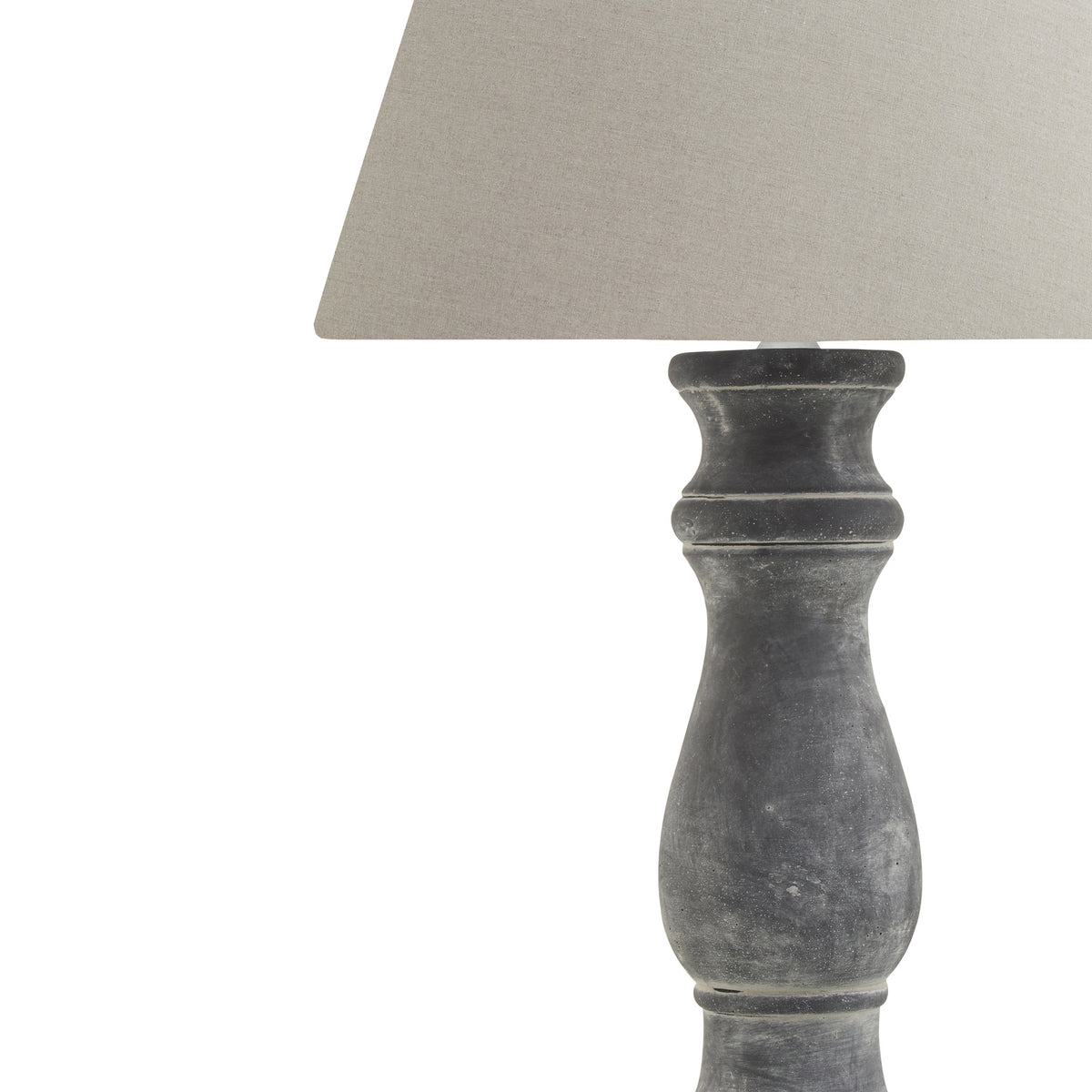 Amalfi Grey Candlestick Table Lamp With Linen Shade - image 3