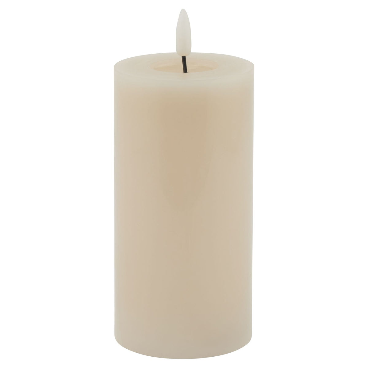 Luxe Collection Melt Effect 3x6 Taupe LED Wax Candle - image 1