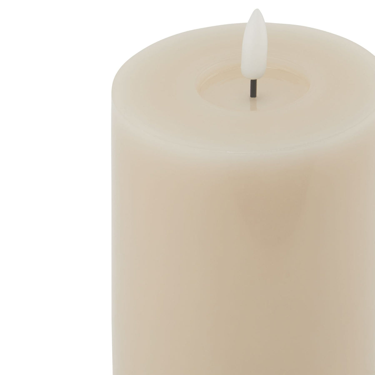 Luxe Collection Melt Effect 3.5x9 Taupe LED Wax Candle - image 2