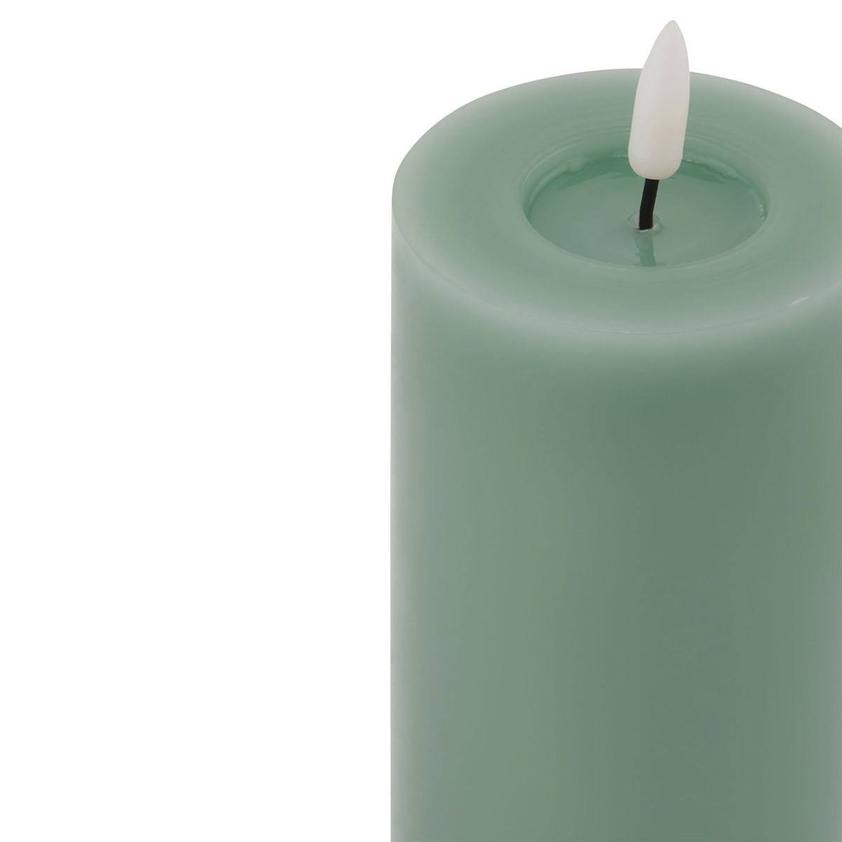 Luxe Collection Melt Effect 3x6 Sage LED Wax Candle - image 2