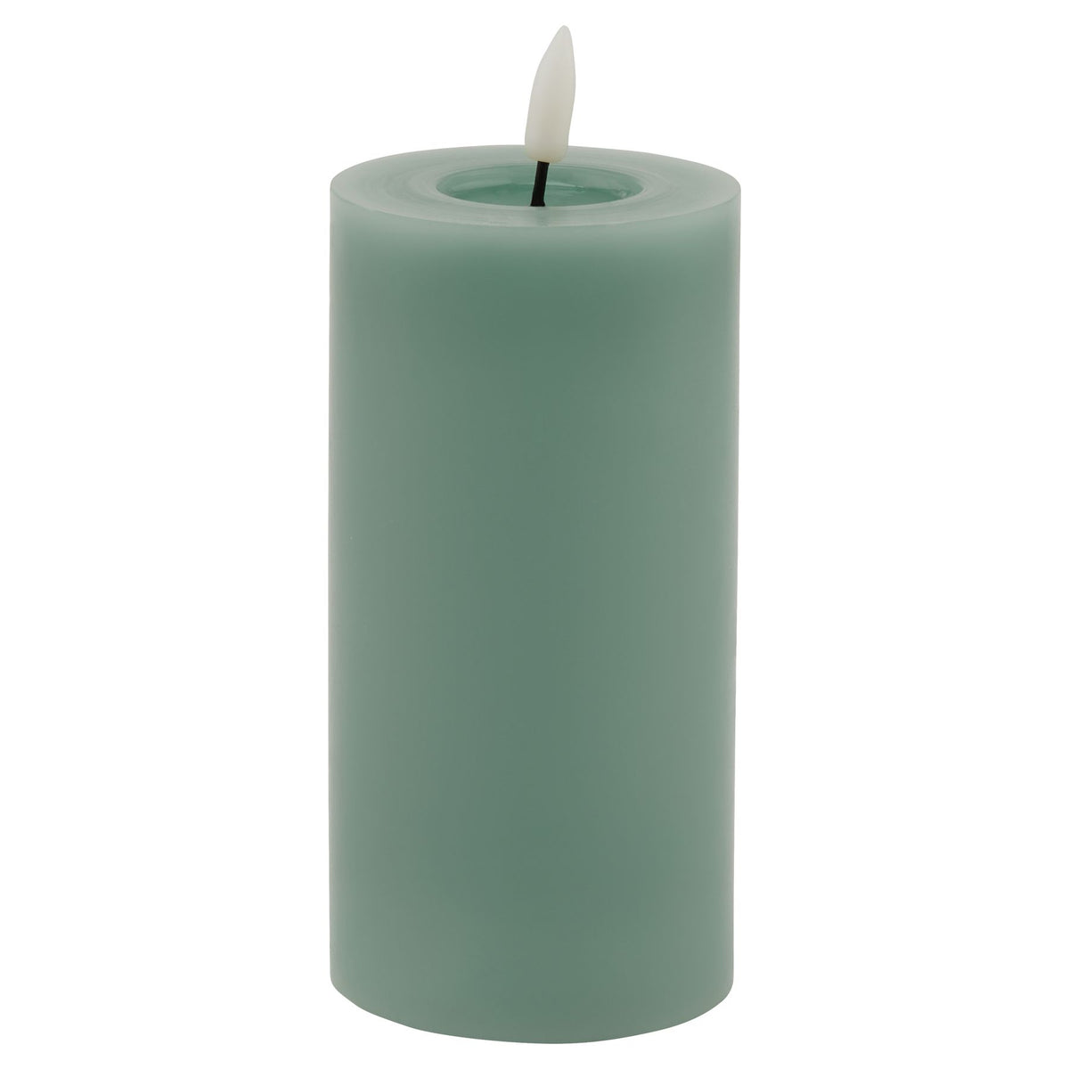 Luxe Collection Melt Effect 3x6 Sage LED Wax Candle - image 1