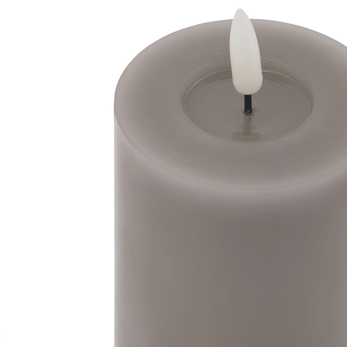 Luxe Collection Melt Effect 3x4 Grey LED Wax Candle - image 2