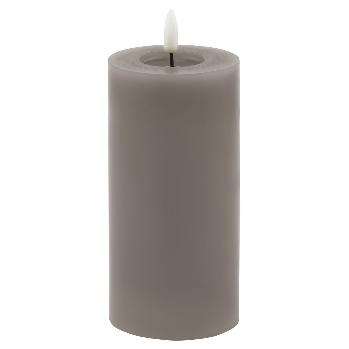 Luxe Collection Melt Effect 3x6 Grey LED Wax Candle - image 1