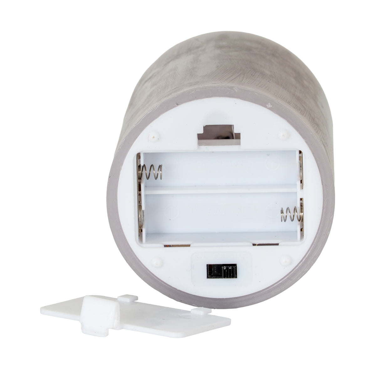 Luxe Collection Melt Effect 3.5x9 Grey LED Wax Candle - image 3