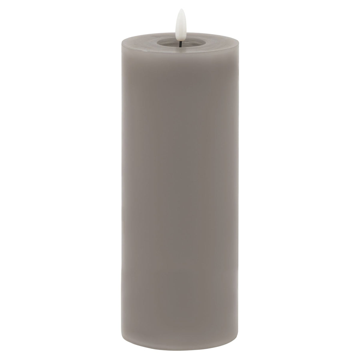Luxe Collection Melt Effect 3.5x9 Grey LED Wax Candle - image 1